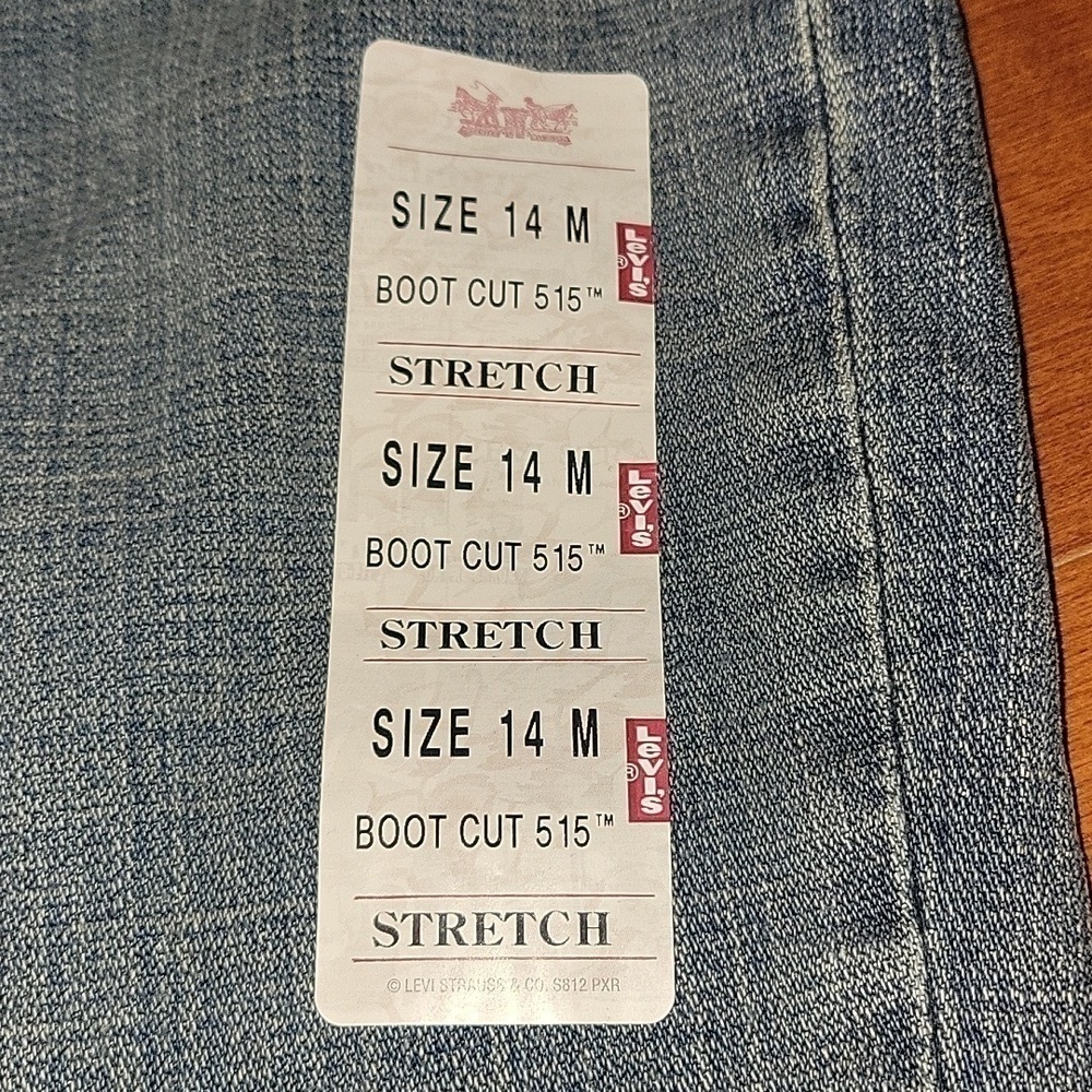 LEVIS NWT Bootcut 515 Stretch Jeans Light Wash Sz 14 - Picture 3 of 6